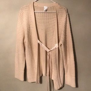 Old navy xxl cream sweater with ribbon tie